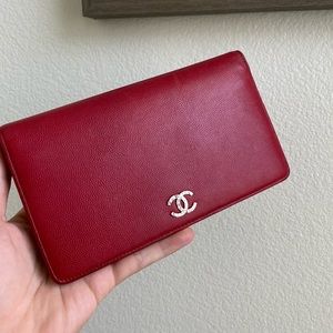 AUTHENTIC CHANEL MATELASSE CC BIFOLD LONG WALLET